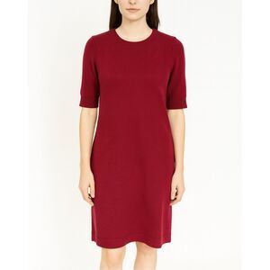 Theory 100% Cashmere Audrielle Red Knit Mini Sweater Dress Half Sleeve S